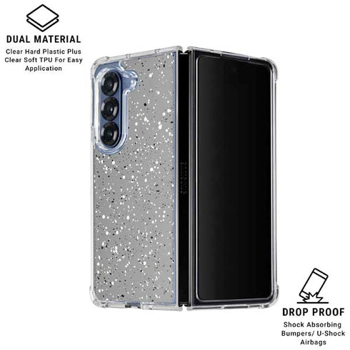 Grey Speckle Galaxy Z Fold6 Clear Case