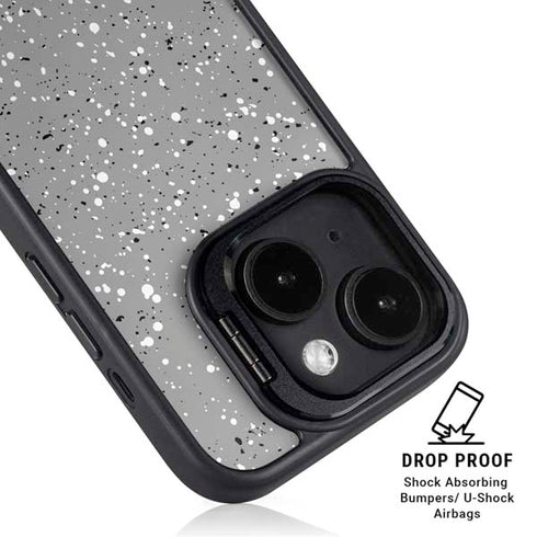 Grey Speckle iPhone 14 Kickstand Case