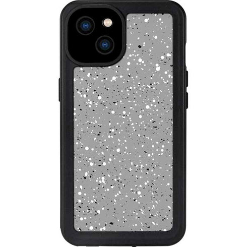 Grey Speckle iPhone 15 Plus Waterproof Case