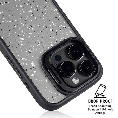 Grey Speckle iPhone 15 Pro Max Kickstand Case