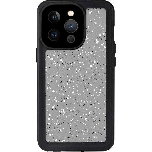 Grey Speckle iPhone 15 Pro Waterproof Case