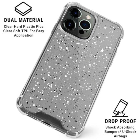 Grey Speckle iPhone 16 Pro Clear Case