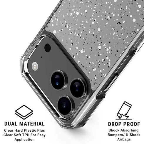Grey Speckle iPhone 18 Pro Clear Case