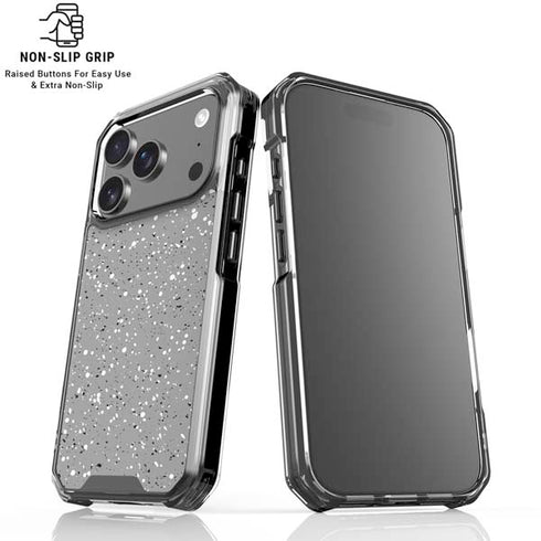 Grey Speckle iPhone 18 Pro Clear Case