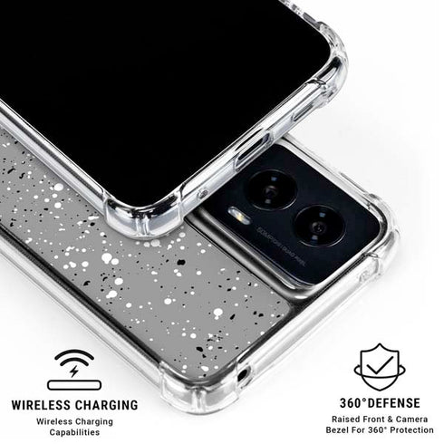 Grey Speckle Moto G Power 5G (2024) Clear Case