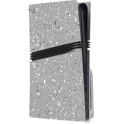Grey Speckle PS5 Pro Disk Console Skin