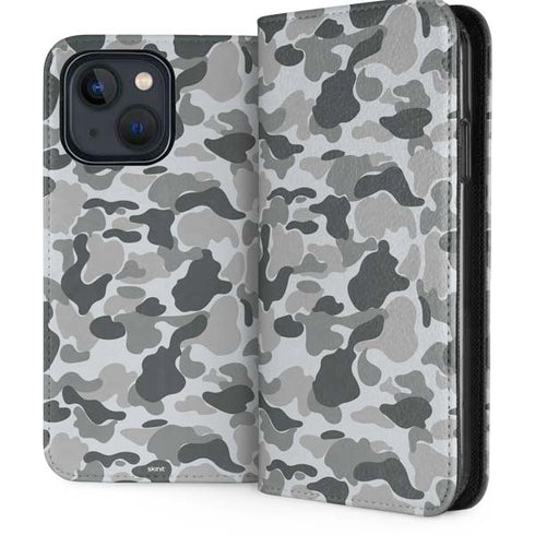 Grey Street Camo iPhone 14 Plus Folio Case