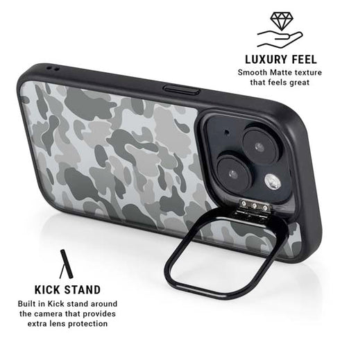 Grey Street Camo iPhone 15 Plus Kickstand Case