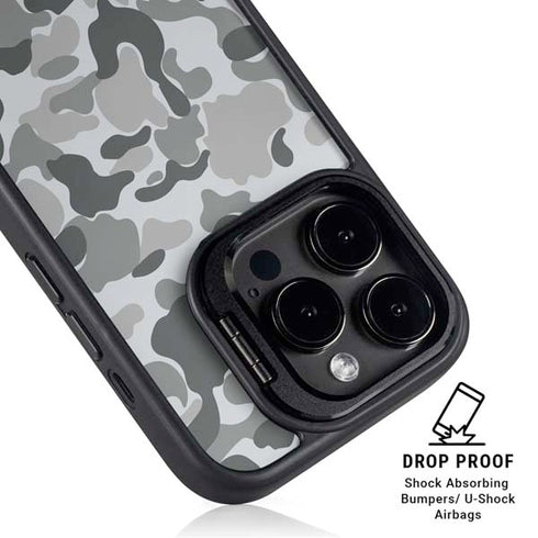 Grey Street Camo iPhone 15 Pro Kickstand Case