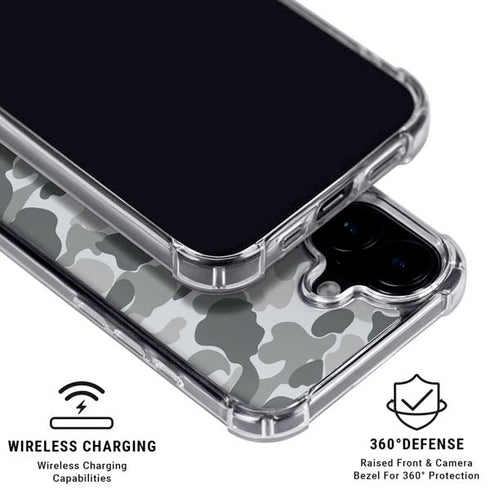 Grey Street Camo iPhone 16 Clear Case