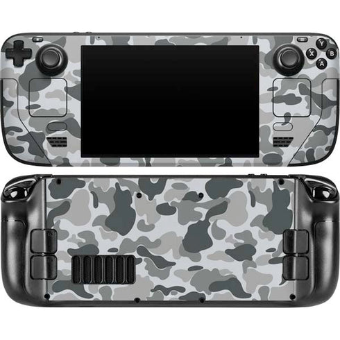 Grey Street Camo Steam Deck Handheld Gaming Computer OLED Skin