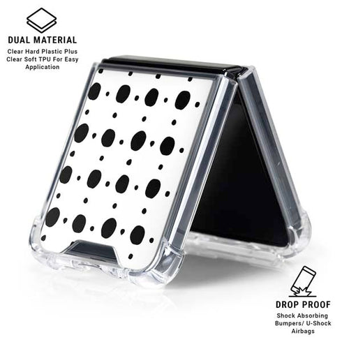 Grid Dot Galaxy Z Flip6 Clear Case