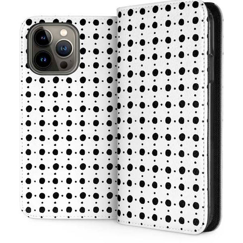 Grid Dot Polka Dot iPhone 13 Pro Max Folio Case