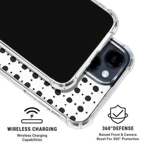 Grid Dot iPhone 15 Clear Case