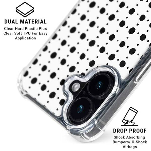 Grid Dot iPhone 16 Plus Clear Case