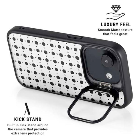 Grid Dot iPhone 16e Kickstand Case