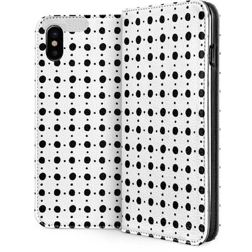 Grid Dot Polka Dot iPhone 8 Folio Case