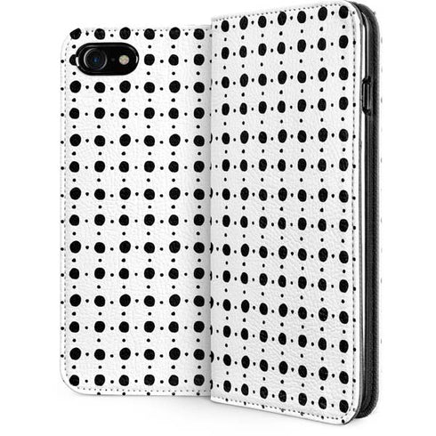 Grid Dot Polka Dot iPhone SE (2nd & 3rd Gen) Folio Case