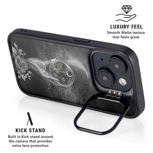 Alchemy Grimalkins Glass iPhone 15 Plus Kickstand Case