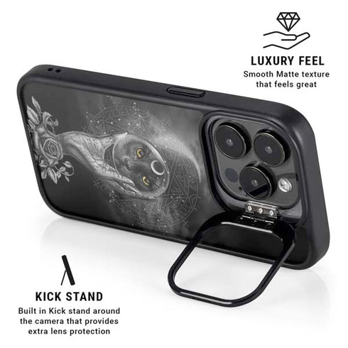 Alchemy Grimalkins Glass iPhone 15 Pro Kickstand Case