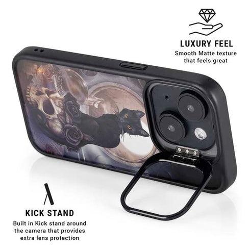 Alchemy Grimelkins Ghost iPhone 15 Kickstand Case