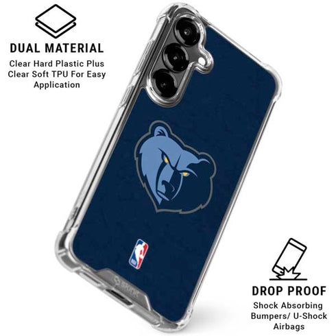 NBA Memphis Grizzlies Distressed Galaxy S26 Plus Clear Case
