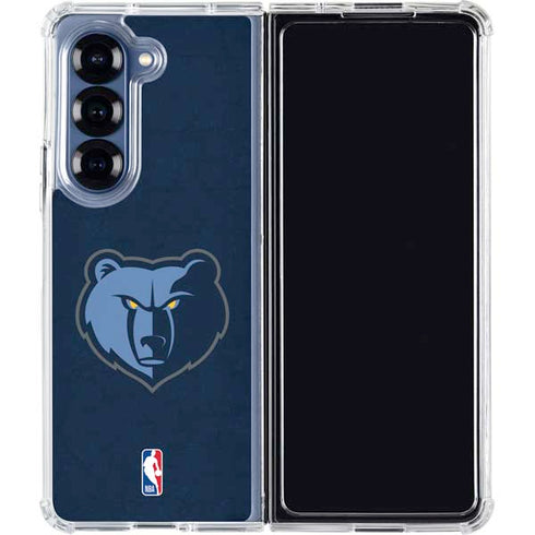 NBA Memphis Grizzlies Distressed Galaxy Z Fold7 Clear Case