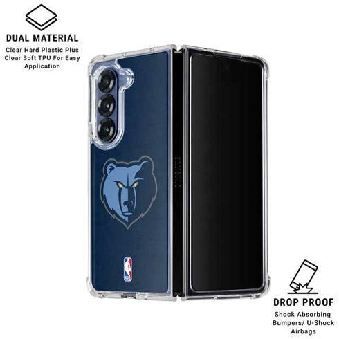 NBA Memphis Grizzlies Distressed Galaxy Z Fold7 Clear Case
