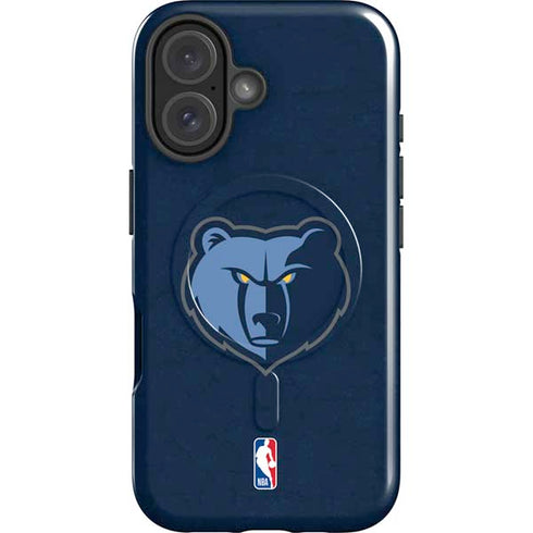 NBA Memphis Grizzlies Distressed iPhone 16 Magsafe Impact Case