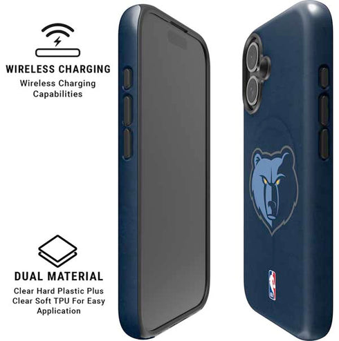 NBA Memphis Grizzlies Distressed iPhone 16 Magsafe Impact Case