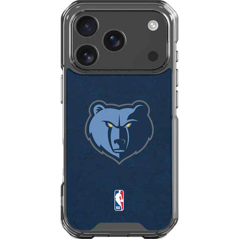 NBA Memphis Grizzlies Distressed iPhone 17 Pro Clear Case