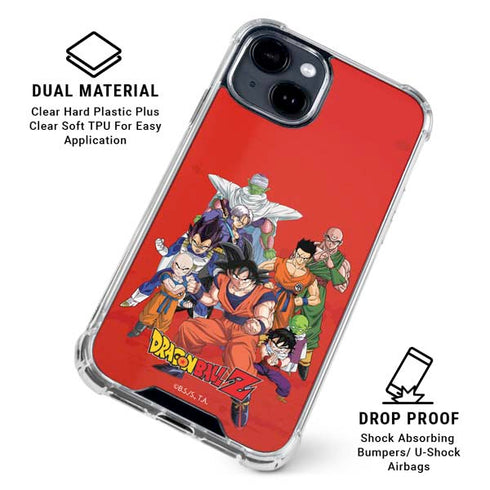 Dragon Ball Z Group iPhone 15 Plus Clear Case
