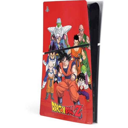 Dragon Ball Z Group PS5 Slim Digital Edition Console Skin