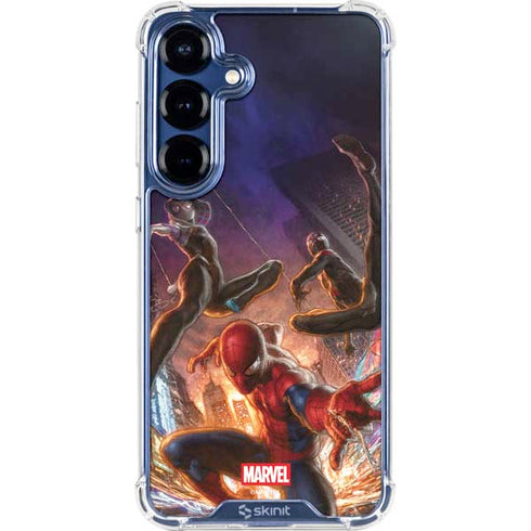 Marvel Spiderman Group Wall Galaxy S25 Plus Clear Case