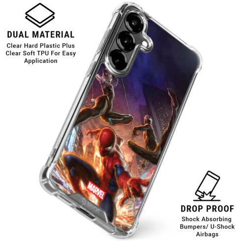 Marvel Spiderman Group Wall Galaxy S26 Plus Clear Case