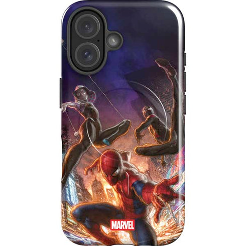 Marvel Spiderman Group Wall iPhone 16 Magsafe Impact Case