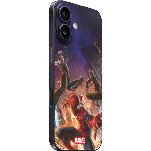Marvel Spiderman Group Wall iPhone 16 Skin