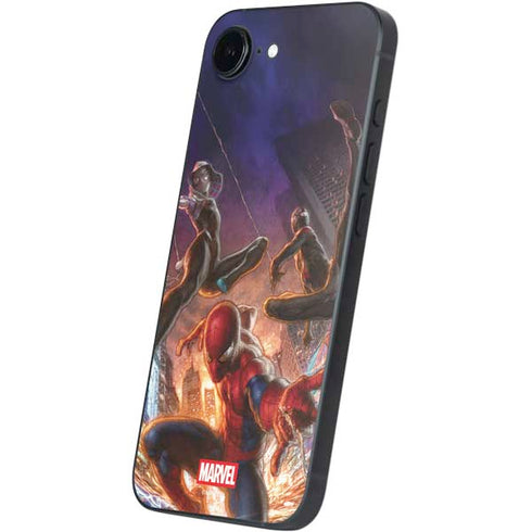 Marvel Spiderman Group Wall iPhone 16e Skin