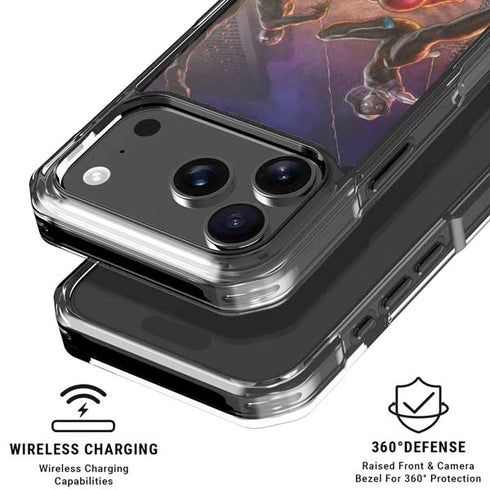 Marvel Spiderman Group Wall iPhone 18 Pro Clear Case