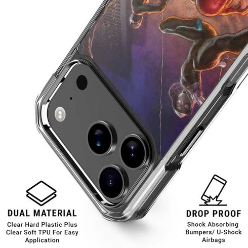 Marvel Spiderman Group Wall iPhone 18 Pro Clear Case