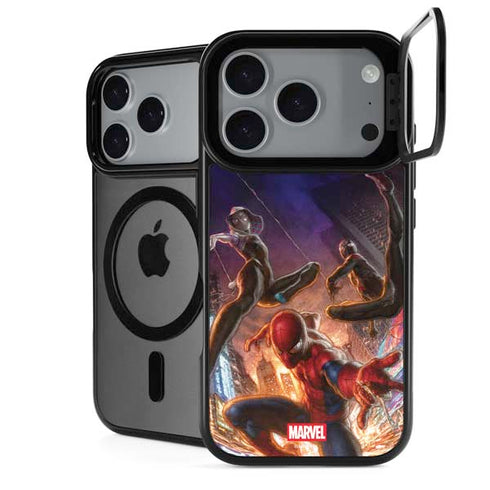 Marvel Spiderman Group Wall iPhone 18 Pro Kickstand Case