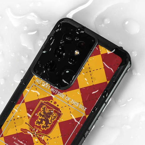 Wizarding Worlds Harry Potter Gryffindor Huse Crest Galaxy S24 Ultra Waterproof Case