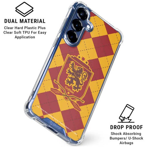 Wizarding Worlds Harry Potter Gryffindor Huse Crest Galaxy S25 Clear Case