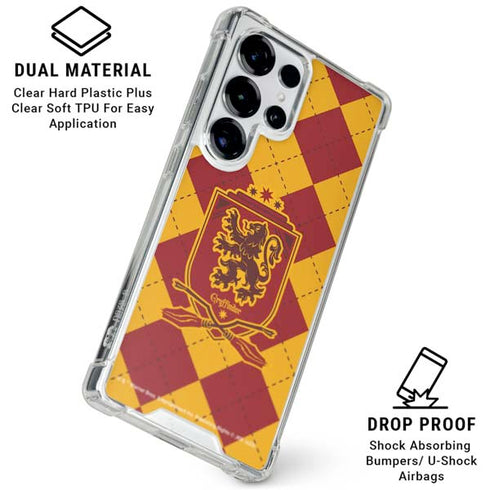 Wizarding Worlds Harry Potter Gryffindor Huse Crest Galaxy S25 Ultra Clear Case