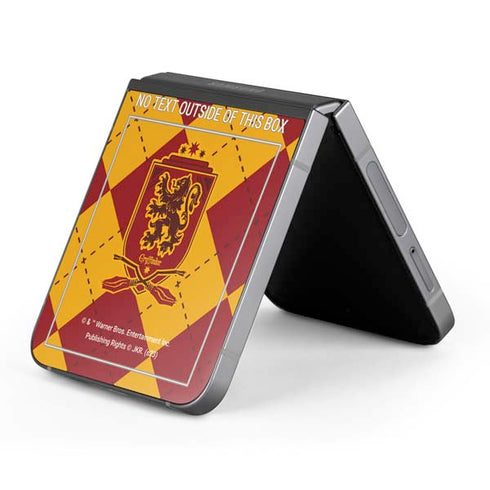Wizarding Worlds Harry Potter Gryffindor Huse Crest Galaxy Z Flip6 Skin