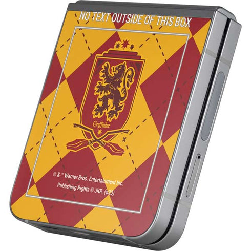 Wizarding Worlds Harry Potter Gryffindor Huse Crest Galaxy Z Flip6 Skin