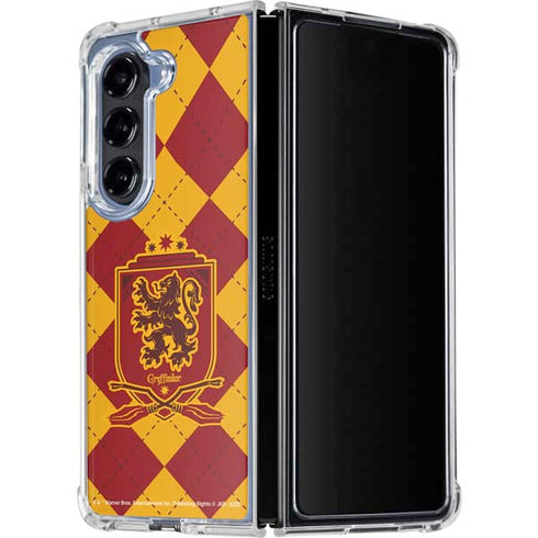 Wizarding Worlds Harry Potter Gryffindor Huse Crest Galaxy Z Fold5 5G Clear Case
