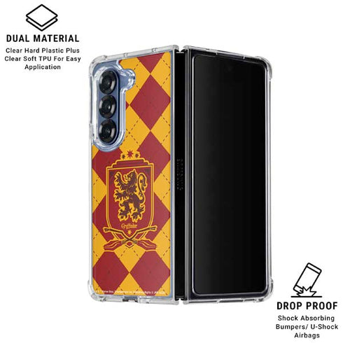 Wizarding Worlds Harry Potter Gryffindor Huse Crest Galaxy Z Fold6 Clear Case