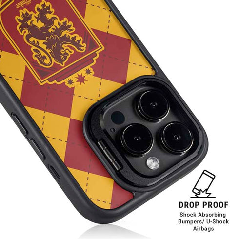 Wizarding Worlds Harry Potter Gryffindor Huse Crest iPhone 15 Pro Max Kickstand Case