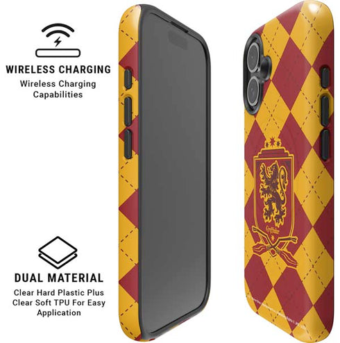Wizarding Worlds Harry Potter Gryffindor Huse Crest iPhone 16 Plus Magsafe Impact Case